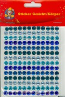 Sticker rund blau 6mm 