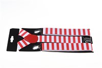 Braces red/white striped