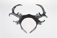 Hair circlet  antler silver with leaves