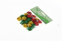 Pom-Pom red / yellow / green glitter 24pcs.