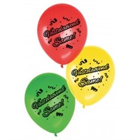 Ballon Vasteloavend same rood/geel/groen (12st.)