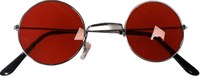 Brille rund rot