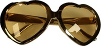 Glasses heart gold metallic