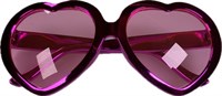 Brille Herz pink metallic