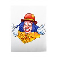 Raamsticker Clown hoed rood
