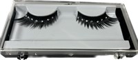 Eyelashes with rhinestones black 