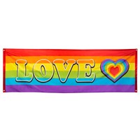 Banner Regenbogen 'LOVE' Polyester