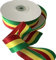 Ribbon red,yellow,green 25mm wide (25mtrs.)