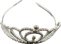 Diadeem strass zilver 14x12x8cm