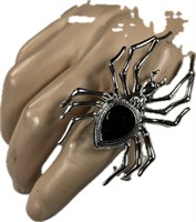 Ring spider silver with stone