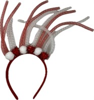 Hair circlet with deco red/white