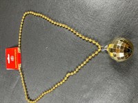 Necklace disco ball gold