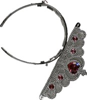 Diadem crown heart silver