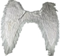 Angel wings white 65x65cm