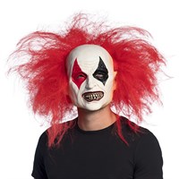 Maske Clown Ruddy mit Haar