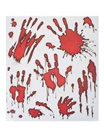 Raamdecoratie bloedige handen