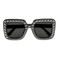 Brille schwarz mit Strass