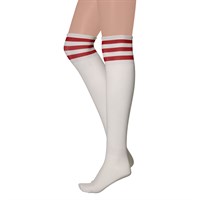 Stockings Cheerleader white/red  