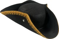 Tricorn hat with gold trim