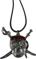 Ketting piratenhoofd zilver