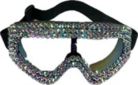 Ski goggles with rhinestones