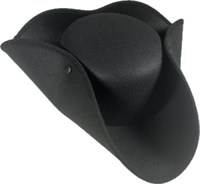 Tricorn hat black luxury