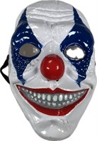 Maske Clown blau/weiss