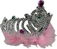 Crown silver marabu rhinestones