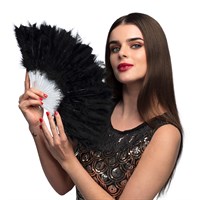 Fan feathers black ( 23cm )