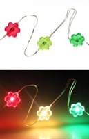 Led lichtsnoer 20 bloemetjes rood/geel/groen