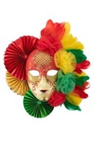 Decoratie masker r/g/gr 40x40cm