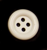 Button Ø22mm white (3.6mm) 10pcs.