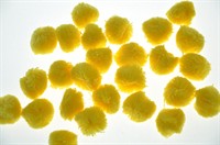 Pompons geel 25mm 10st.