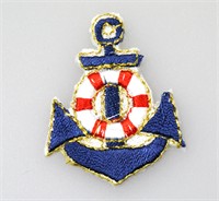 Embleem anker donkerblauw