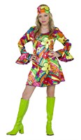 Kleid Flower Power Satin 2-tlg.