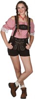 Leather shorts woman brown