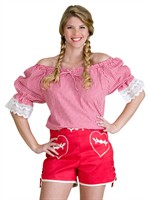 Tyrolean blouse red/white