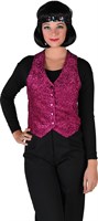 Vest lurex roze