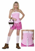 Corset pink/white checkered 