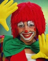 Wig red wool Clown 