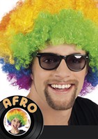 Perücke Afro vielfarbig