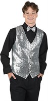 Wastcoat sequins silver