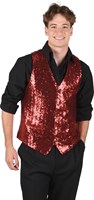 Vest pailletten rood