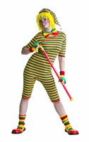 Swimming suit striped red/yellow/green