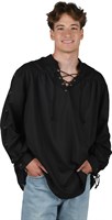 Shirt with lacing black