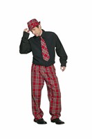 Trousers red checkered