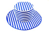 Hat blue/white stripes