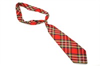 Tie red checkered