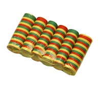 Paper streamers red/yellow/green 6 rolls