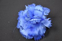 Flower glitter blue with iron wire